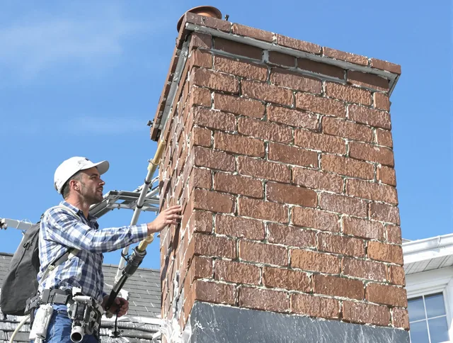 Brickwork for a chimney rebuild by Montville Chimney Sweep in Montville, CT
