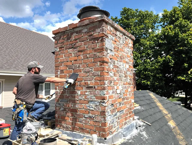 Completed chimney rebuild by Montville Chimney Sweep in Montville, CT