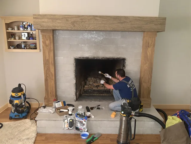 Detailed creosote removal process by Montville Chimney Sweep in Montville, CT